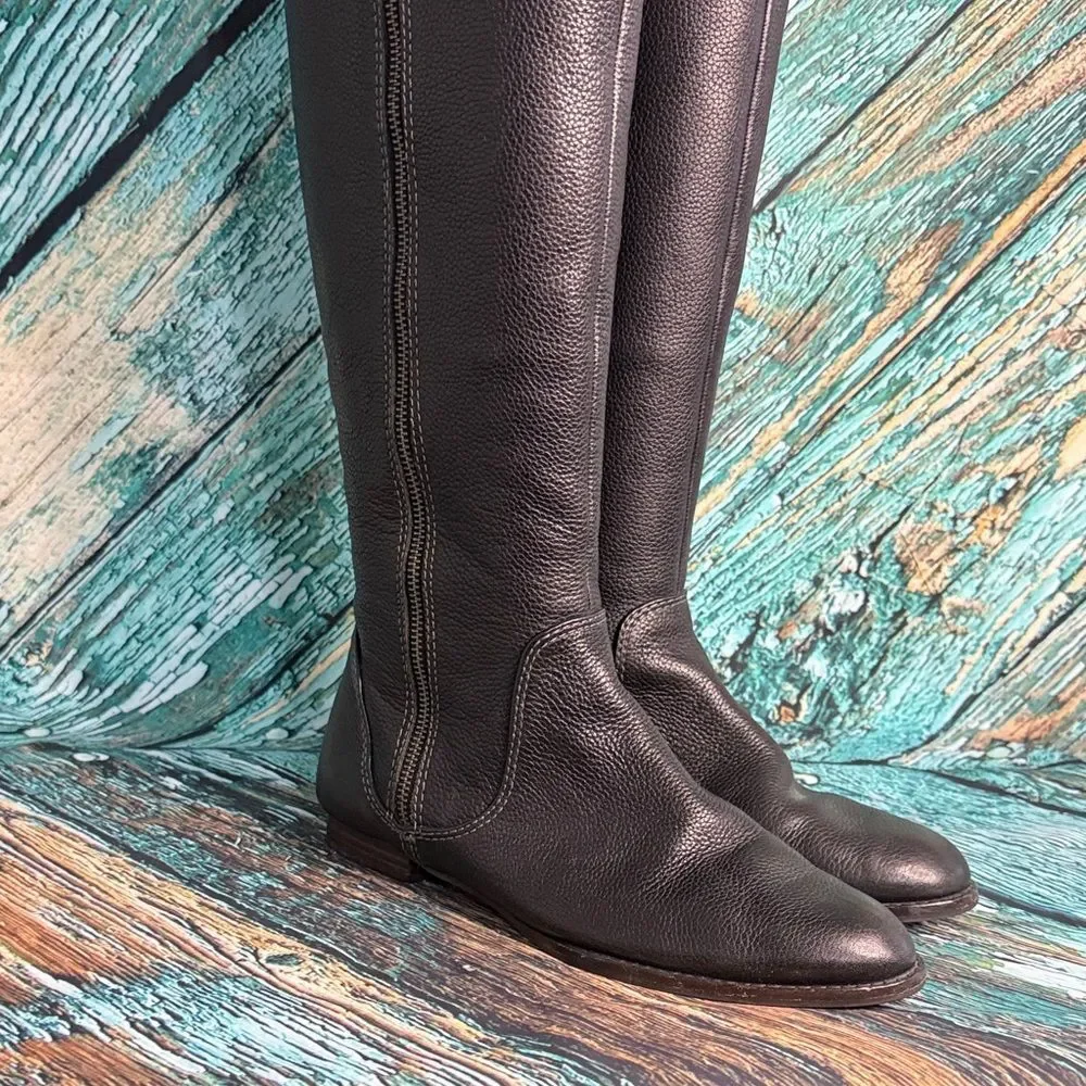 Elie Tahari Dark Brown Over the Knee Boots